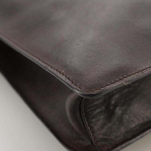 GUCCI Shoulder Bag Nylon Brown Gold Auth bs20545