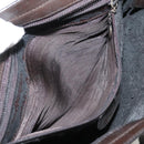 GUCCI Shoulder Bag Nylon Brown Gold Auth bs20545-24