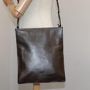 GUCCI Shoulder Bag Nylon Brown Gold Auth bs20545-25