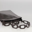 GUCCI Shoulder Bag Nylon Brown Gold Auth bs20545-8