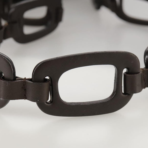 GUCCI Shoulder Bag Nylon Brown Gold Auth bs20545