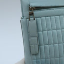 LOEWE Anagram Clutch Bag Leather Light Blue Auth bs20557-9
