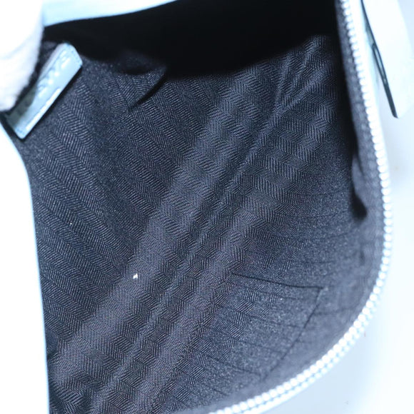 LOEWE Anagram Clutch Bag Leather Light Blue Auth bs20557