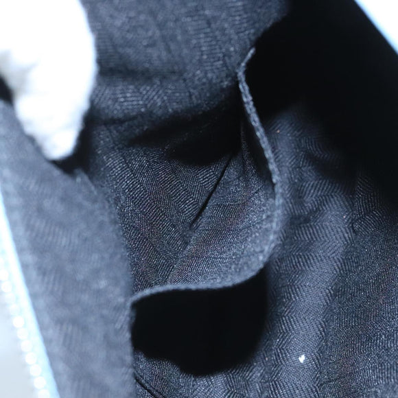 LOEWE Anagram Clutch Bag Leather Light Blue Auth bs20557