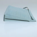LOEWE Anagram Clutch Bag Leather Light Blue Auth bs20557-3