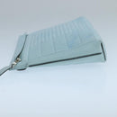 LOEWE Anagram Clutch Bag Leather Light Blue Auth bs20557-4