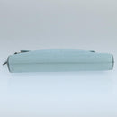 LOEWE Anagram Clutch Bag Leather Light Blue Auth bs20557-6