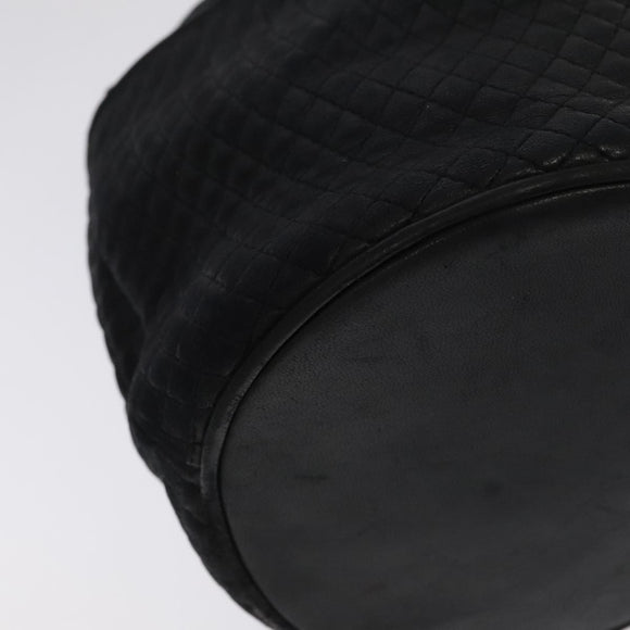 BALLY Shoulder Bag Leather Black Gold Auth bs20559