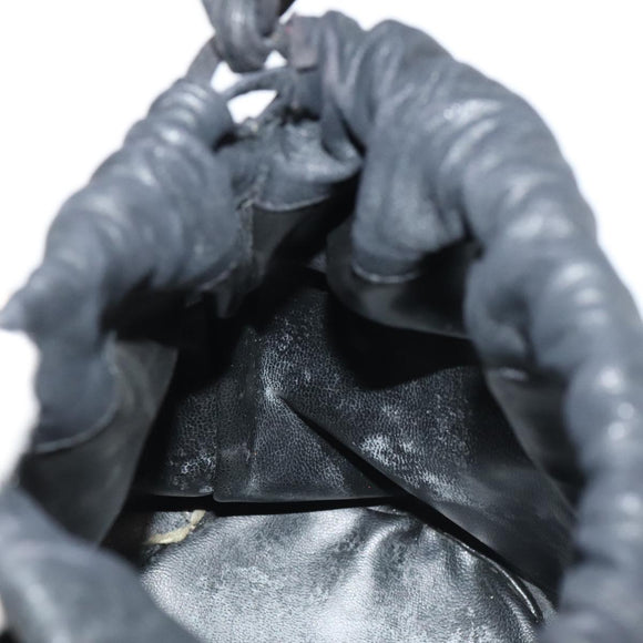 BALLY Shoulder Bag Leather Black Gold Auth bs20559