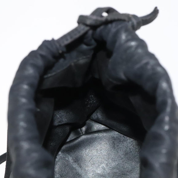 BALLY Shoulder Bag Leather Black Gold Auth bs20559