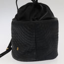 BALLY Shoulder Bag Leather Black Gold Auth bs20559-3