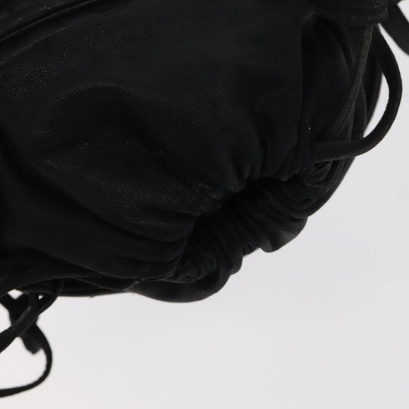 BALLY Shoulder Bag Leather Black Gold Auth bs20559