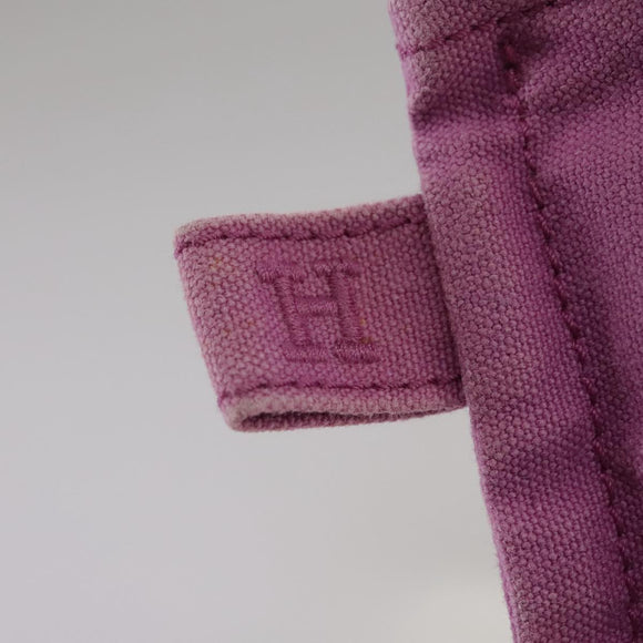 HERMES Bora Bora Pouch MM Pouch Canvas Purple Silver Auth bs20572