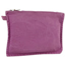 HERMES Bora Bora Pouch MM Pouch Canvas Purple Silver Auth bs20572-1