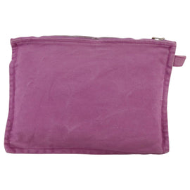 HERMES Bora Bora Pouch MM Pouch Canvas Purple Silver Auth bs20572 - 0