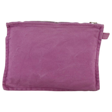 HERMES Bora Bora Pouch MM Pouch Canvas Purple Silver Auth bs20572 - 0