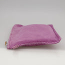 HERMES Bora Bora Pouch MM Pouch Canvas Purple Silver Auth bs20572-3