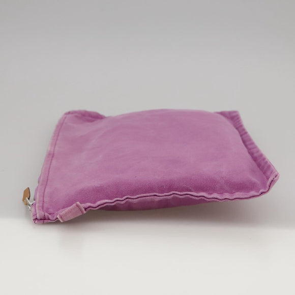 HERMES Bora Bora Pouch MM Pouch Canvas Purple Silver Auth bs20572