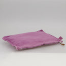 HERMES Bora Bora Pouch MM Pouch Canvas Purple Silver Auth bs20572-5