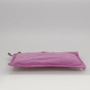 HERMES Bora Bora Pouch MM Pouch Canvas Purple Silver Auth bs20572-6