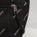 BALENCIAGA Allover Explorer Body Bag Nylon Black 482389 Auth bs20580-18