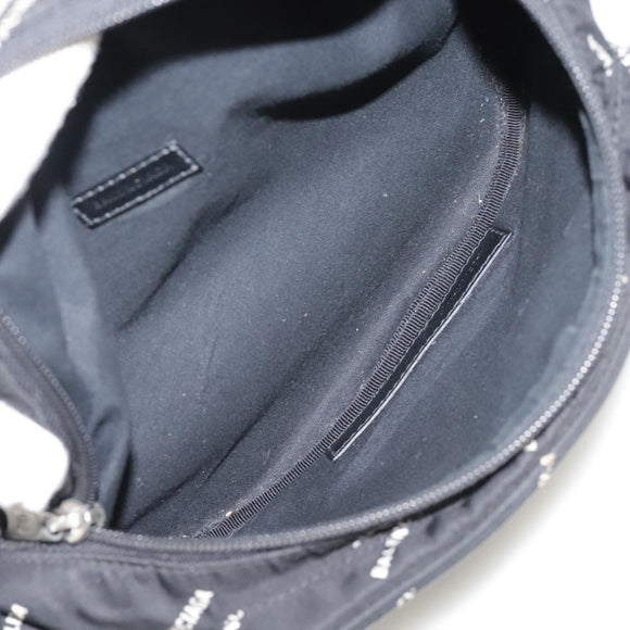 BALENCIAGA Allover Explorer Body Bag Nylon Black 482389 Auth bs20580