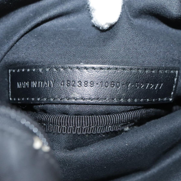 BALENCIAGA Allover Explorer Body Bag Nylon Black 482389 Auth bs20580