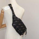 BALENCIAGA Allover Explorer Body Bag Nylon Black 482389 Auth bs20580-23