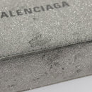 BALENCIAGA Camera bag Every day Shoulder Bag Leather Silver 552372 Auth bs20585-6
