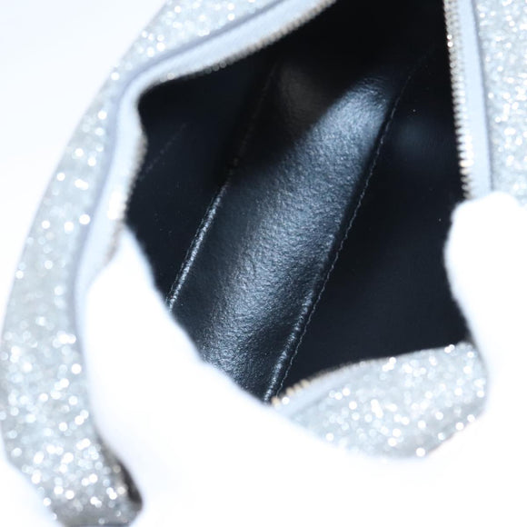 BALENCIAGA Camera bag Every day Shoulder Bag Leather Silver 552372 Auth bs20585