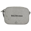 BALENCIAGA Camera bag Every day Shoulder Bag Leather Silver 552372 Auth bs20585-13