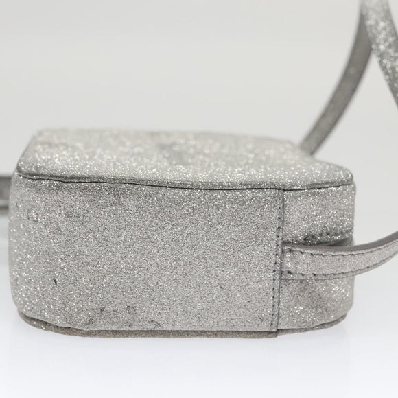 BALENCIAGA Camera bag Every day Shoulder Bag Leather Silver 552372 Auth bs20585