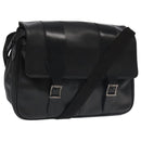 VERSACE Shoulder Bag Leather Black Auth bs20588-1