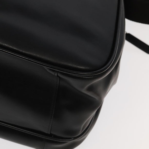 VERSACE Shoulder Bag Leather Black Auth bs20588