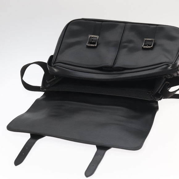 VERSACE Shoulder Bag Leather Black Auth bs20588