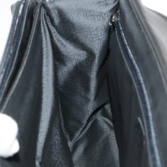 VERSACE Shoulder Bag Leather Black Auth bs20588