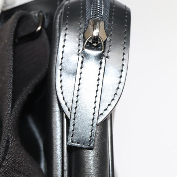 VERSACE Shoulder Bag Leather Black Auth bs20588