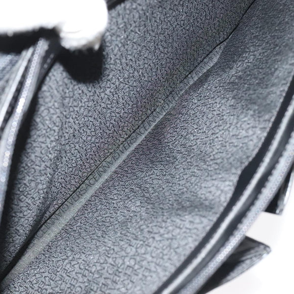 VERSACE Shoulder Bag Leather Black Auth bs20588