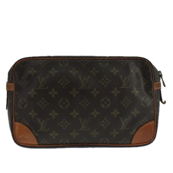 LOUIS VUITTON Monogram Compiegne 28 Clutch Bag M51845 LV Auth bs20626
