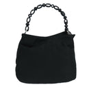 Christian Dior Maris Pearl Hand Bag Leather Black Silver Auth bs20633-13
