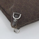 GUCCI GG Canvas Abbey Shoulder Bag Outlet Dark Brown Silver 268642 Auth bs20652-14