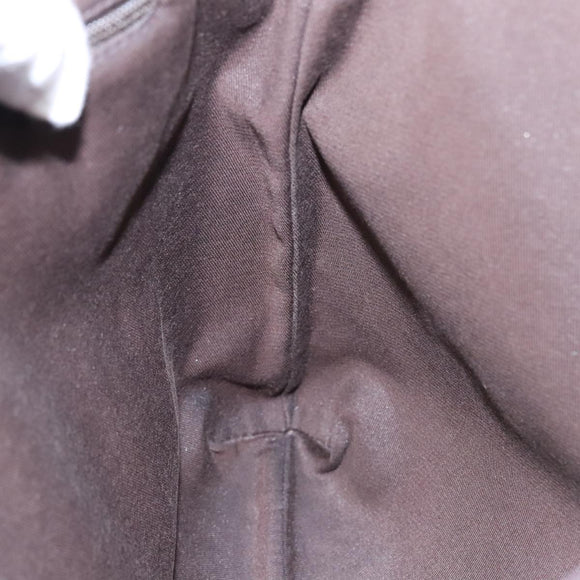 GUCCI GG Canvas Abbey Shoulder Bag Outlet Dark Brown Silver 268642 Auth bs20652