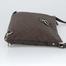 GUCCI GG Canvas Abbey Shoulder Bag Outlet Dark Brown Silver 268642 Auth bs20652-3