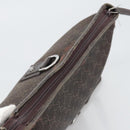 GUCCI GG Canvas Abbey Shoulder Bag Outlet Dark Brown Silver 268642 Auth bs20652-6