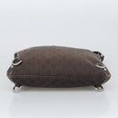 GUCCI GG Canvas Abbey Shoulder Bag Outlet Dark Brown Silver 268642 Auth bs20652-5
