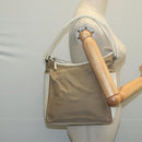 GUCCI Shoulder Bag Canvas Leather Beige White Silver 0013766 Auth bs20687-23