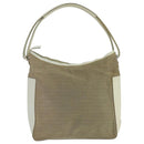 GUCCI Shoulder Bag Canvas Leather Beige White Silver 0013766 Auth bs20687-2