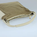 GUCCI Shoulder Bag Canvas Leather Beige White Silver 0013766 Auth bs20687-7