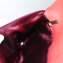 CHANEL Choco Bar Chain Hand Bag Lamb Skin Purple Pink CC Auth bs20703-23