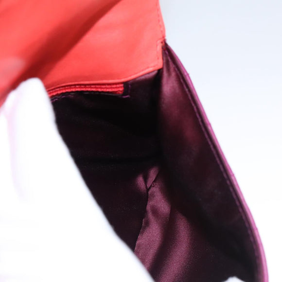 CHANEL Choco Bar Chain Hand Bag Lamb Skin Purple Pink CC Auth bs20703